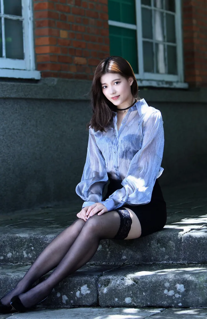 [Mzsock] NO.142 Chen Yifei OL black silk high heels beautiful legs street photography#[59P]-23