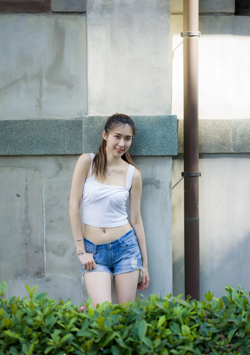 [Mzsock] NO.186 Jin Yunqiao’s midriff-revealing denim shorts cool and beautiful legs street photography#[47P]-30