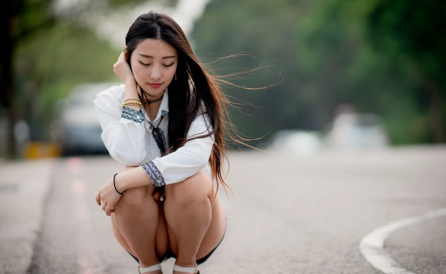 [Mzsock] NO.193 Wu Caijie short skirt, hot pants, high heels and beautiful legs street photography#[67P]-49